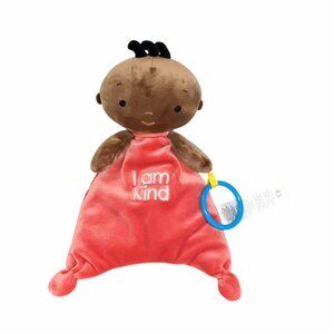 Kids For Culture African American I Am Kind Doll Red Lovey Blanket 11"